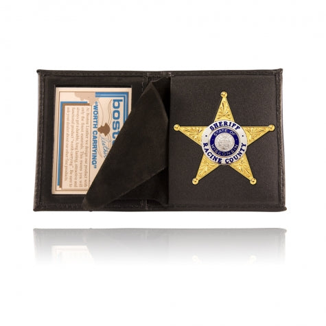 Boston Leather Book Style Badge Case Soft 100