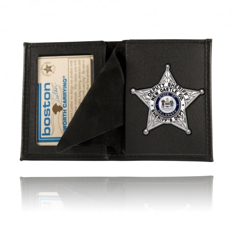 Boston Leather Book Style Badge Wallet Soft 150